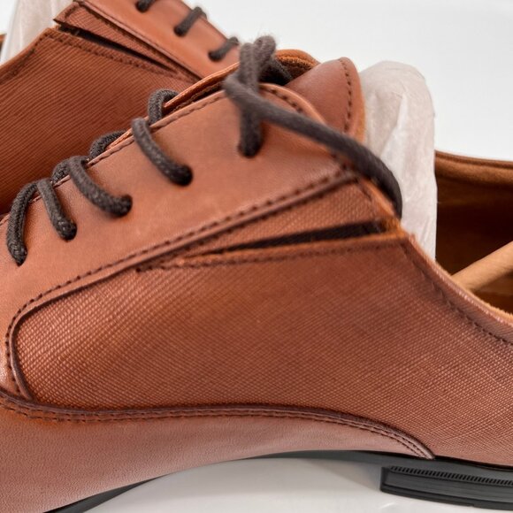 Aldo Stan Oxford Dress Shoes Size 9.5 Tan Cap Toe Lace Up Leather Upper main image 4